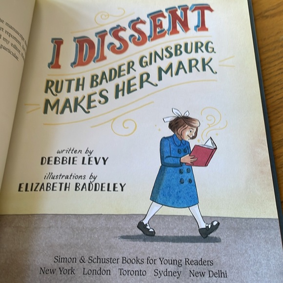 I Dissent: Ruth Bader Ginsburg Makes Her Mark Hardcover Book - Picture 2 of 6